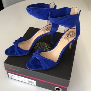 Vince Camuto Blue Suede Heels